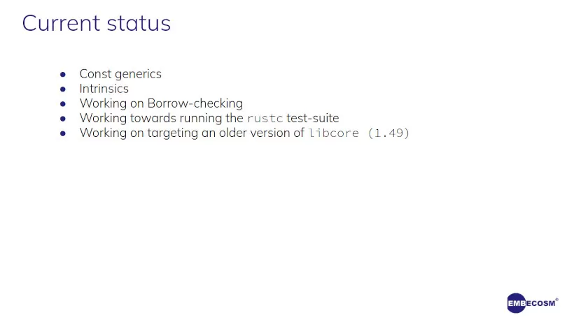 GCCRS FOSDEM 2023 presentation slide