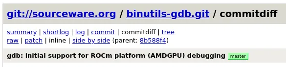 ROCm debugging lands in GDB Git.