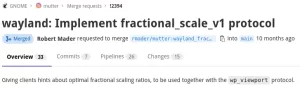 GNOME 44 Mutter Adds fractional_scale_v1 Wayland Support
