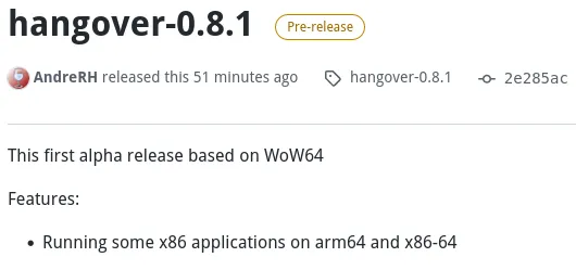 Hangover 0.8.1