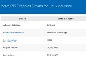 Intel Linux Graphics Driver Affected By Privilege Escalation Vulnerability