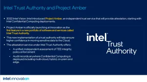 Project Amber Officially Launches As The Intel Trust Authority