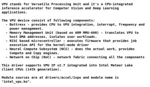 Intel Meteor Lake's VPU Linux Driver Updated, UMD Code Posted