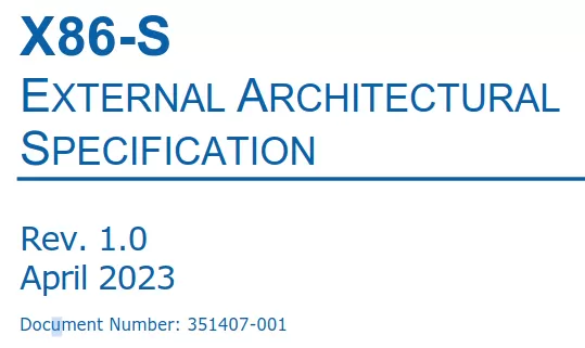 Intel X86-S specification