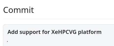 Intel XeHPCVG platform