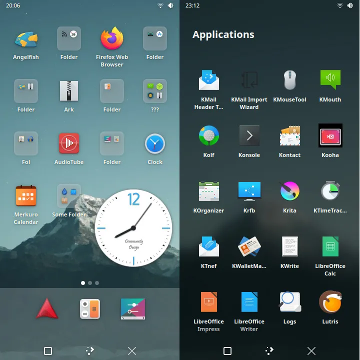 KDE Plasma Mobile 6 screenshots by Devin Lin