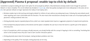 KDE Plasma 6 Now Enables Tap-To-Click By Default