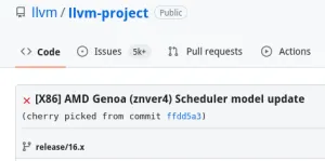 LLVM 16.0.1 Released With Many Compiler Fixes, Backports AMD Zen 4 Scheduler Model