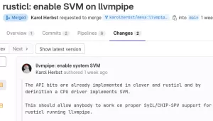 LLVMpipe Now Exposes Shared Virtual Memory Support