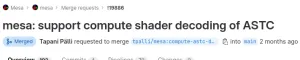 Mesa Adds Compute Shader Decoding For ASTC