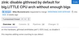 Mesa OpenGL Threading Now Disabled For Small Hybrid CPUs