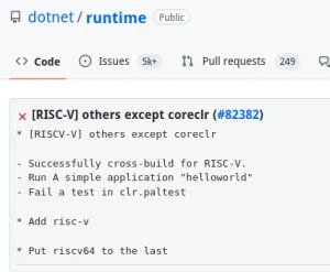 Microsoft .NET Runtime Lands Initial Code For RISC-V Support