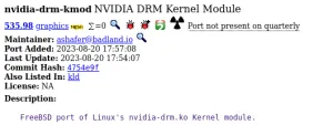 FreeBSD Experimenting With A Port Of NVIDIA's Linux Open DRM Kernel Driver