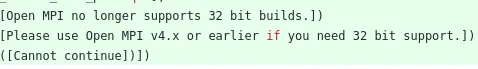 OpenMPI drops 32-bit support