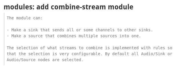 PipeWire's combine_stream module.
