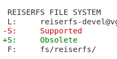 ReiserFS is obsolete