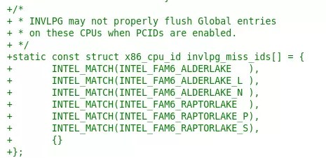 Disabling PCID for RPL and ADL