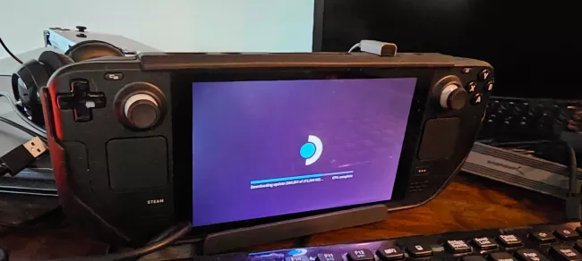 Steam Deck running SteamOS 3.5 upgrade