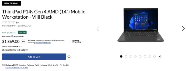 ThinkPad P14s Gen4 AMD Ryzen PRO 7840U laptop