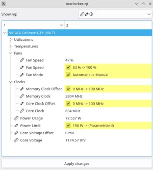 TuxClocker 1.0 Released As An Alternative Way Of NVIDIA GPU Overclocking On Linux