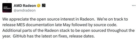 AMD: &quot;Additional Parts Of The Radeon Stack To Be Open Sourced Throughout The Year&quot;