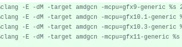 New AMDGPU targets