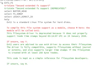 Linux 6.9 Deprecates The EXT2 File-System Driver