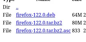Firefox 122 Linux builds