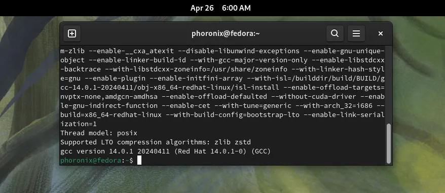 GCC 14 on Fedora