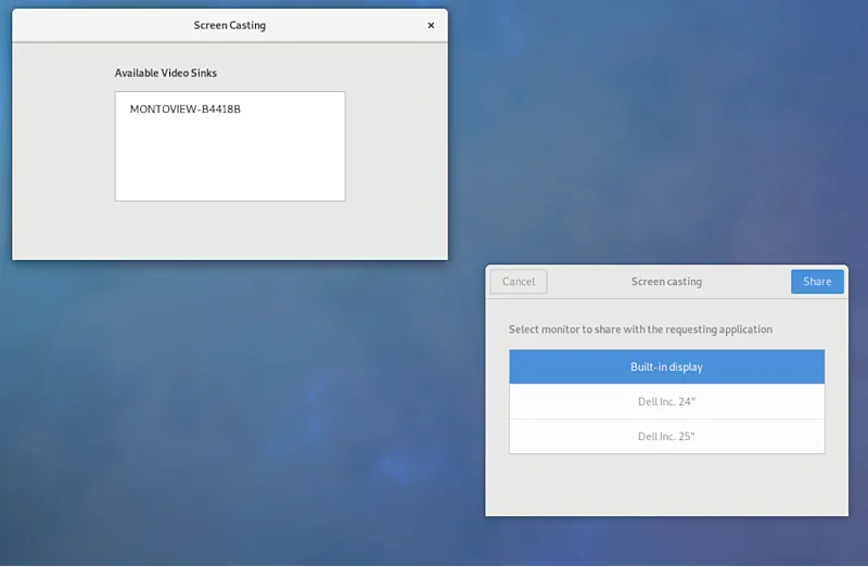 Flathub screenshot of GNOME Network Displays