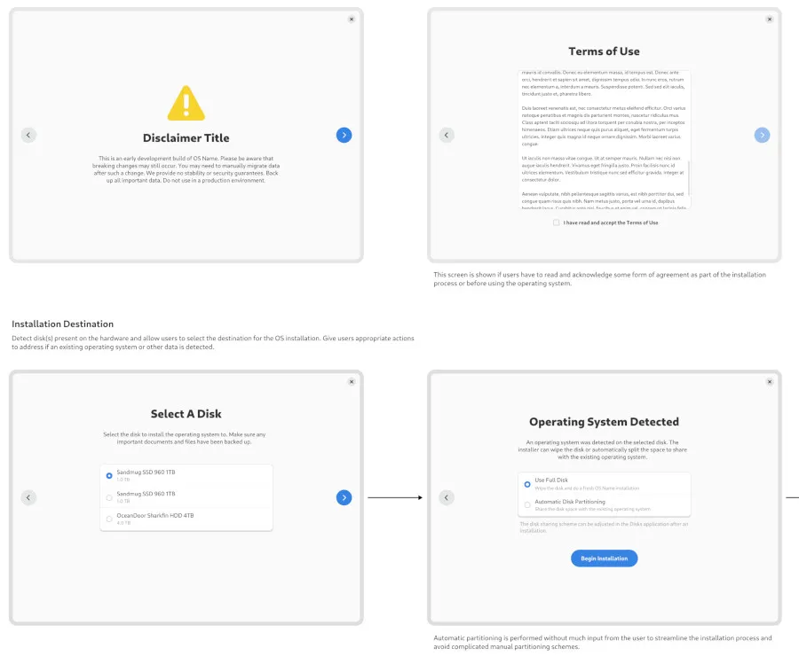 GNOME OS installer mock-ups