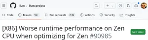 LLVM Dealing With Slower Performance On AMD CPUs When Targeting AMD Zen Optimizations