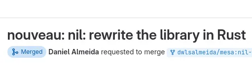Nouveau NIL Rust merged