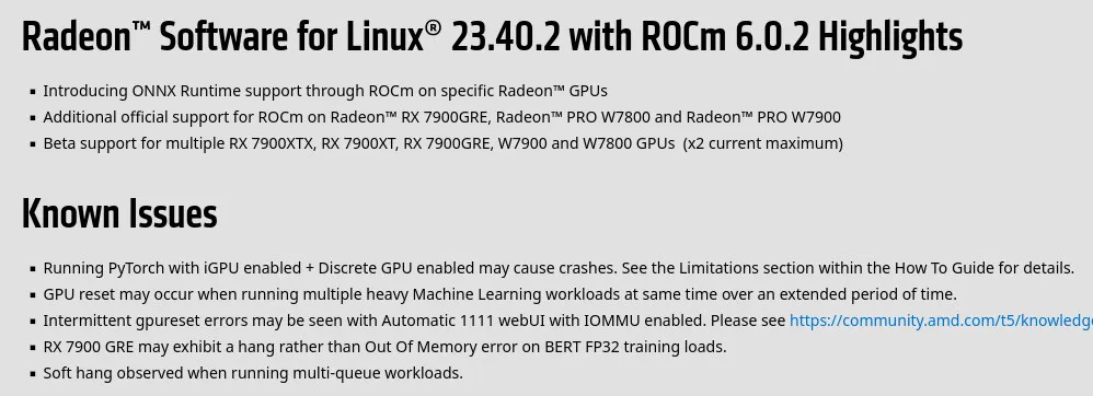 Radeon 23.40.2 changes for Linux