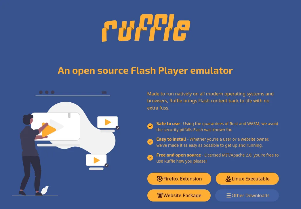 Die Open-Source-Community unterstützt den Flash Player auch im Jahr 2024 weiterhin