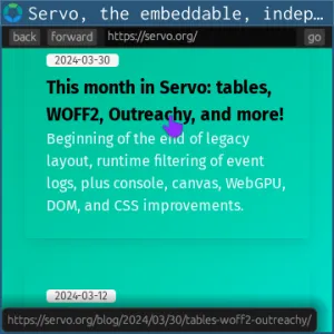 Servo Web Engine Continues Advancing But Seeing Just $1.6k In Monthly Donations