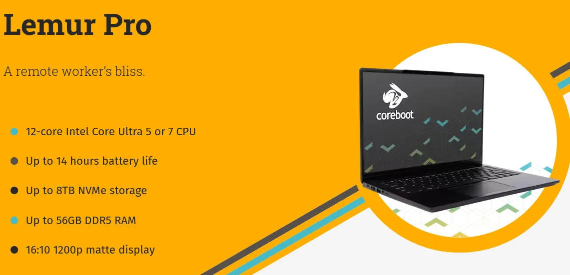 System76 Rolls Out Lemur Pro Laptops With Core Ultra &quot;Meteor Lake&quot;