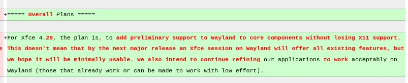 Xfce Wayland roadmap update on the Wiki