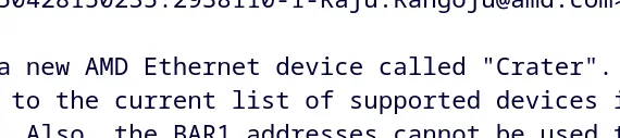 AMD Linux Network Driver Prepares For &quot;Crater&quot; Ethernet Device