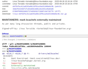 Linus Torvalds Marks Bcachefs As Now "Externally Maintained"