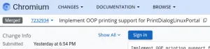 Chrome/Chromium Add Support For Printing Via XDG Portal