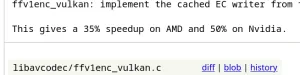FFmpeg FFV1 Vulkan Encoder Lands +35% Improvement For AMD, +50% For NVIDIA