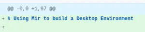 Mir 2.23 Released With New Documentation For Building A Desktop Environment
