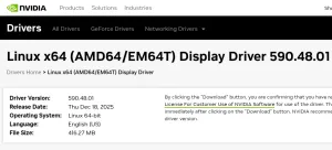 NVIDIA 590.48.01 Linux Driver Brings R590 Series To Stable
