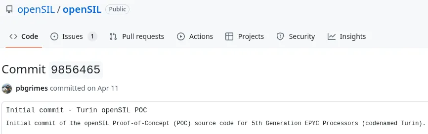 AMD openSIL Turin commit