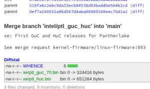 Intel Panther Lake Xe3 Integrated Graphics Firmware Upstreamed