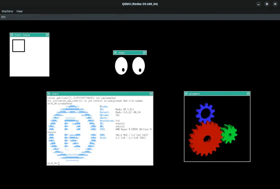Redox OS X11 demo