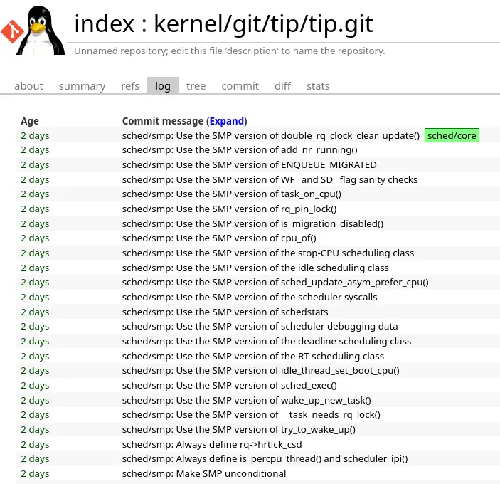 تصحيحات SMP غير المشروطة في طرف/tip.git