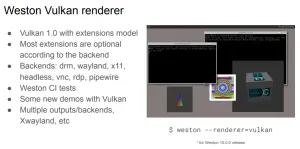 Weston 15.0 Alpha Released With New Protocols, Experimental Vulkan Renderer