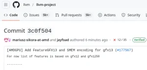 Initial AMD GFX13 Target Merged To LLVM 23 Git - Presumably RDNA5